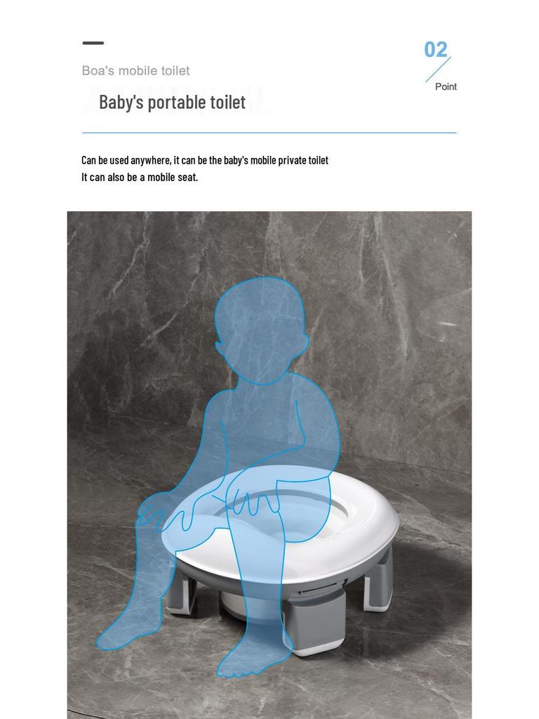 Tragbares Baby-Reise-Töpfchen - Faltbarer Not-Toilettensitz für Kinder