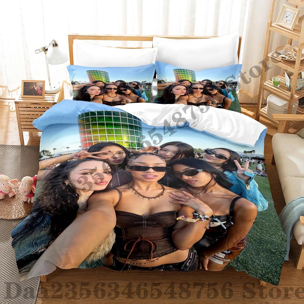 

Новий Комплект Постільної Білизни KATSEYE Односпальний Twin Повний Queen King Розмір Комплект для Ліжка Доросла Спальня Комплекти з Підковдрами Аніме Комплект Постільної Білизни EU Single(135x200cm)