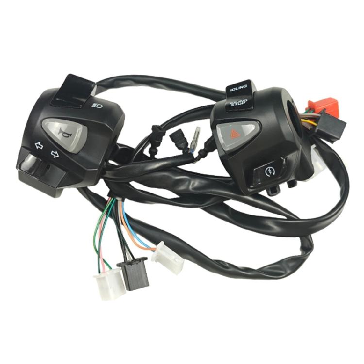 

Replacement Handlebar Switch 22mm Motorcycle Handlebar Control Switches Starter Turn Signal Fog Light Switch for PCX 1 чорний