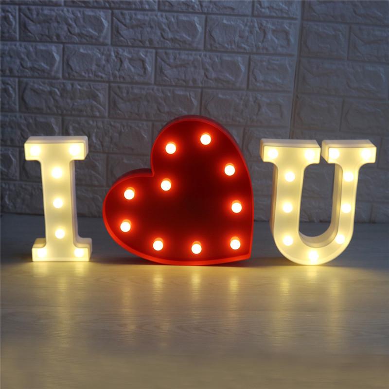 LED Marquee Letter Character Lights A - Z Alphabet Light Up Sign Decor