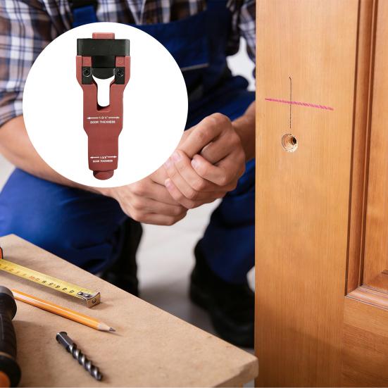 Door Latch Mortise Tool Fits 1-3/4" or 1-3/8" Thick Door Help Remove Material to Install Door Latch Accurate Professional Door Latch Installation Kit