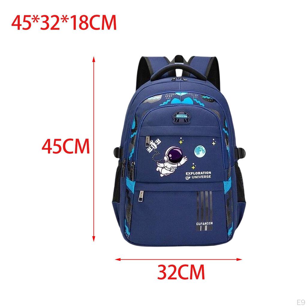 Astronaut Kids Backpack Padded Shoulder Straps Schoolbag Boys School Bag for Primary