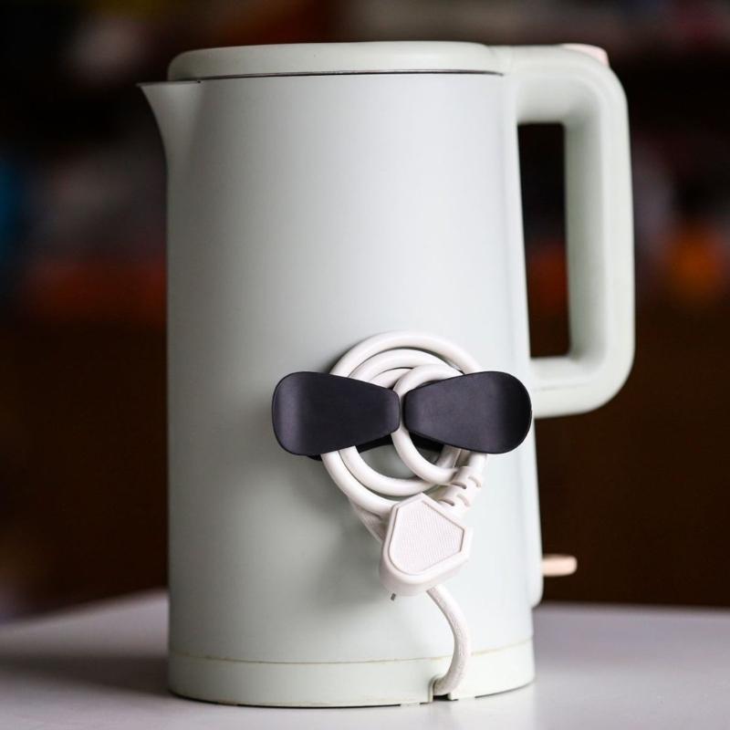 5 Stück Kabelaufwickler für Gerät Klebe-Kabelklemmen Kabelhalter Kabelaufwickler Kabelmanagement Kabelaufwickler für Küche