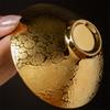 Ceramic Gold Glaze Kung Fu Tea Cup – Handmade Porcelain Small Bowl for Office