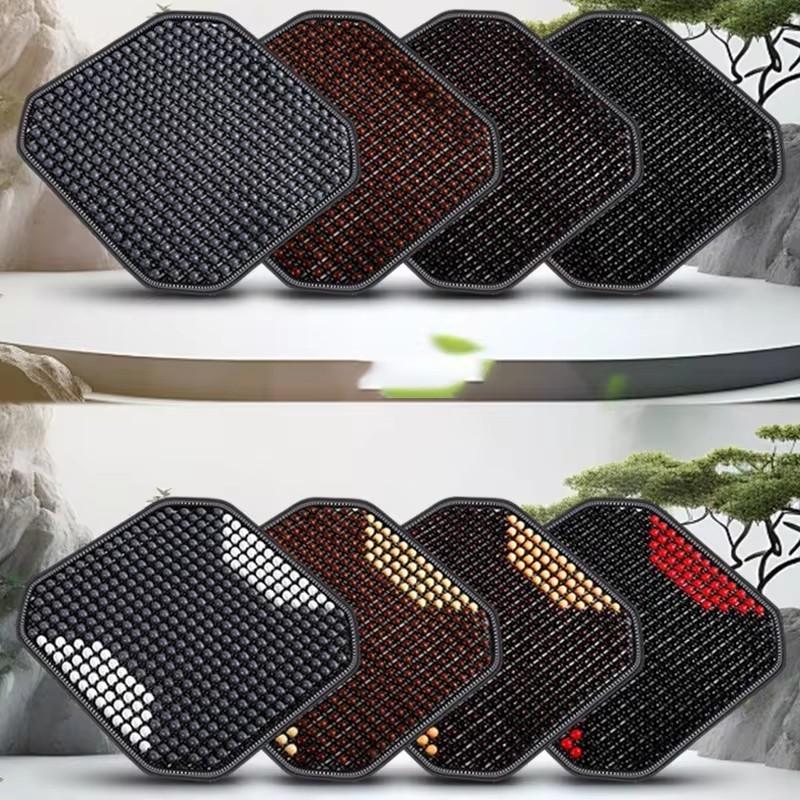 Summer Wooden Beads Seat Cushion Cool and Breathable Comfortable Multi-occasion Use