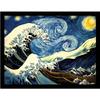Wave Collection Starry Waves Framed Poster