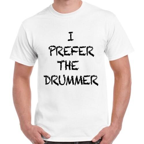 I Prefer The Drummer Music Funny Hipster Cool Gift Unisex Retro T Shirt 2478