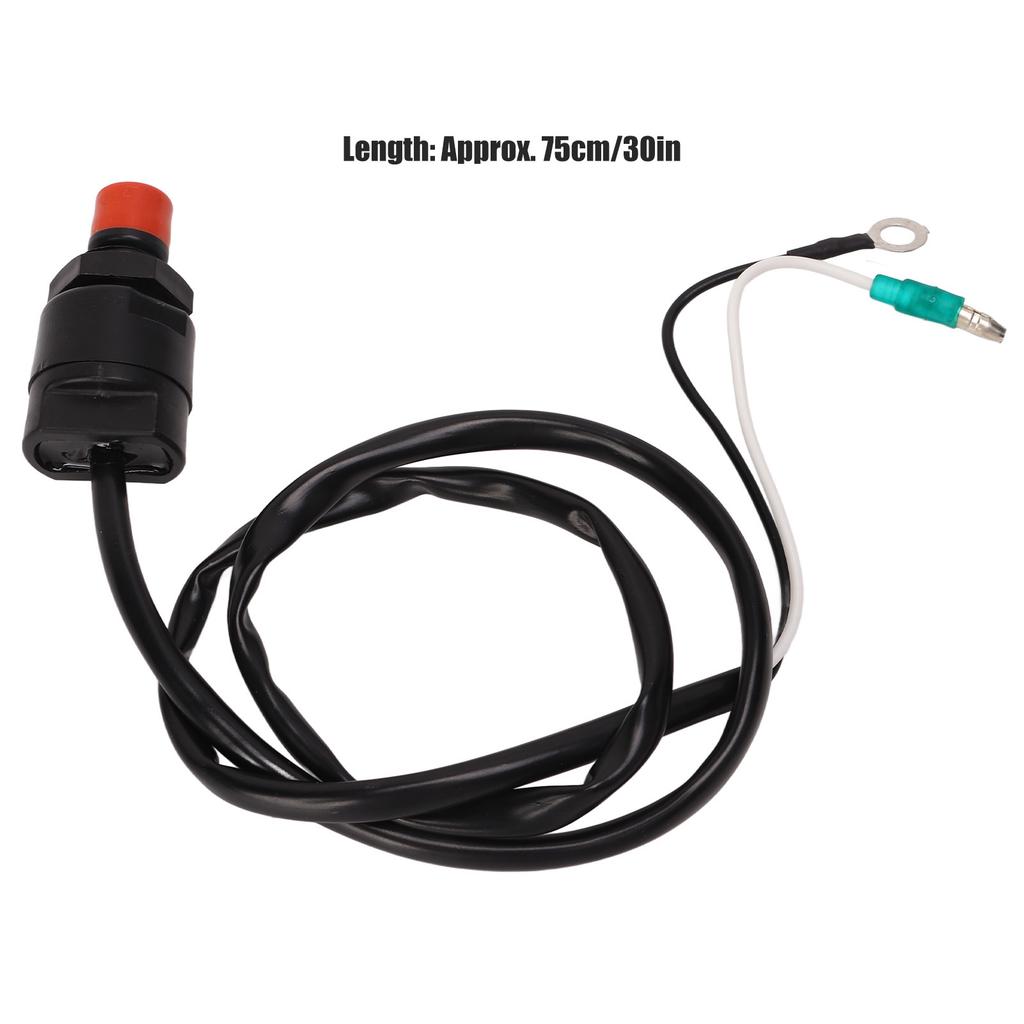 Outboard Engine Flameout Switch 75cm Length High Strength ABS Compact Outboard Safety Stop Switch for T30 T15 6B4 HP