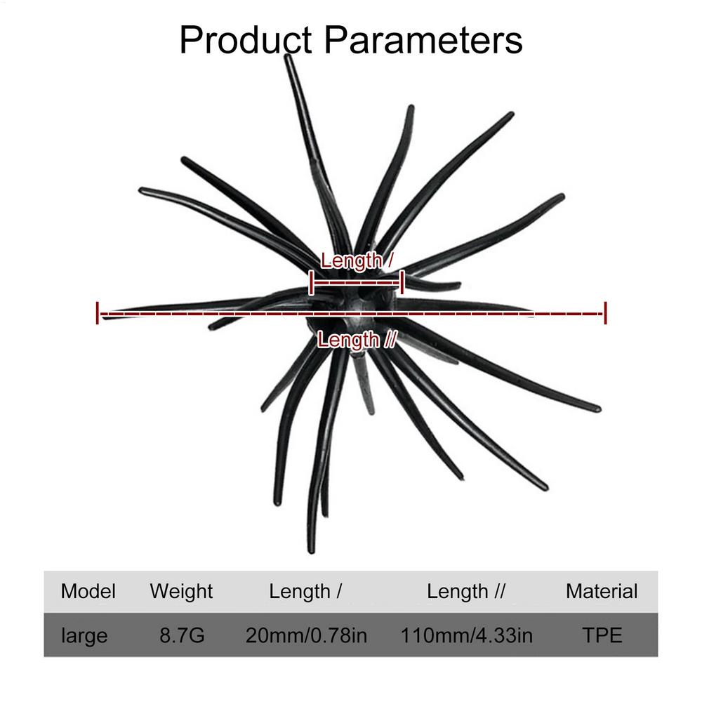 Soft Artificial Sea Urchin Fishing Lures for Shore Trout, Bass, Saltwater and Freshwater Lures for River, Lake & Ocean Fishing