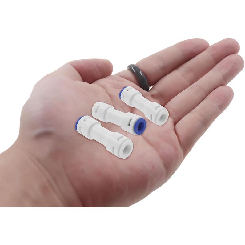 1/4" Quick Connect Check Valve,6PCS Push to Connect One Way Check Valve,TTZEZE One-way Through Water Purifier Check Valve Quick Connect Fitting RO