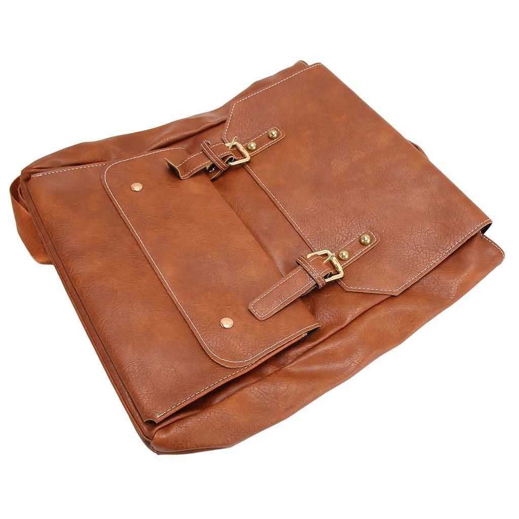 PU Leather Backpack Waterproof Large Capacity Stress Relief Soft Women Bookbag for Traveling Gym Light Brown Free Size