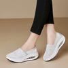 Canvas Rocking Shoes Women's Summer New Air Cushion Soft-soled Walking Shoes One Pedal Thick-soled Old Beijing Cloth Shoes Women