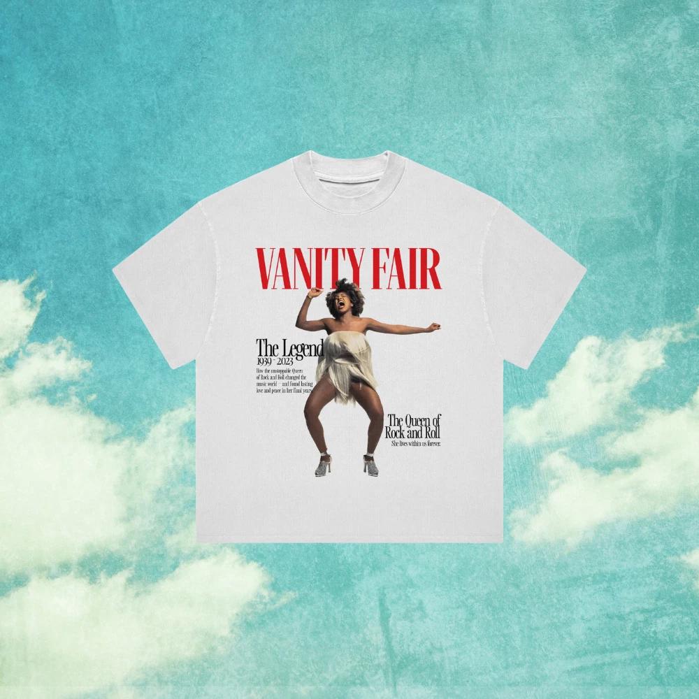 Tina Turner Vanity Fair Graphic T T-Shirt Queen Of Rock Roll Tee S-5XL 4XL