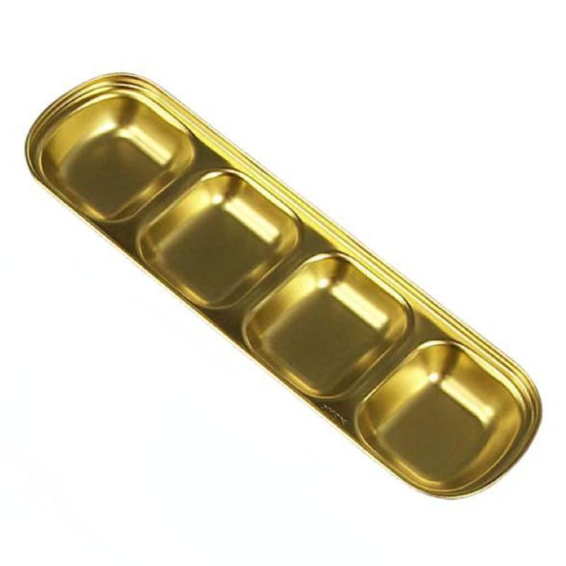 304 Stainless Steel Pepper Roast Meat Sauce Dishes Wasabi Bowl Separate Sushi Vinegar Soy Plates Tableware Food Seasoning Tray