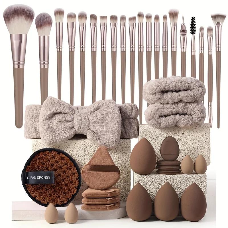 Makeup Brushes Set Face Eyes Make Up Brush Eyelash Eyeshadow Eyebrow Eyeliner Foundation Powder Blush Highlight Lips Brush