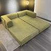 Teddy Fabric Sofa Bed: Vacuum Compression, Double-Use, Washable, Living Room Module for Sleeping & Lounging
