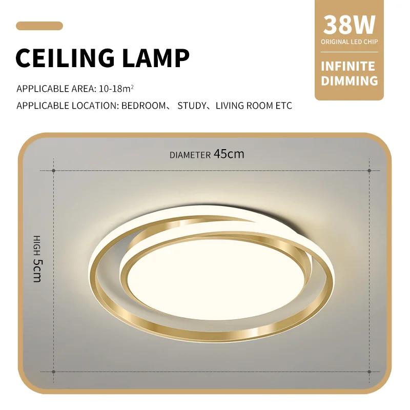 Modern LED Gold Ceiling Light For Bedroom Living Dining Room Restaurant Hotels Luxury Interior Chandelier Lighting Fixtures