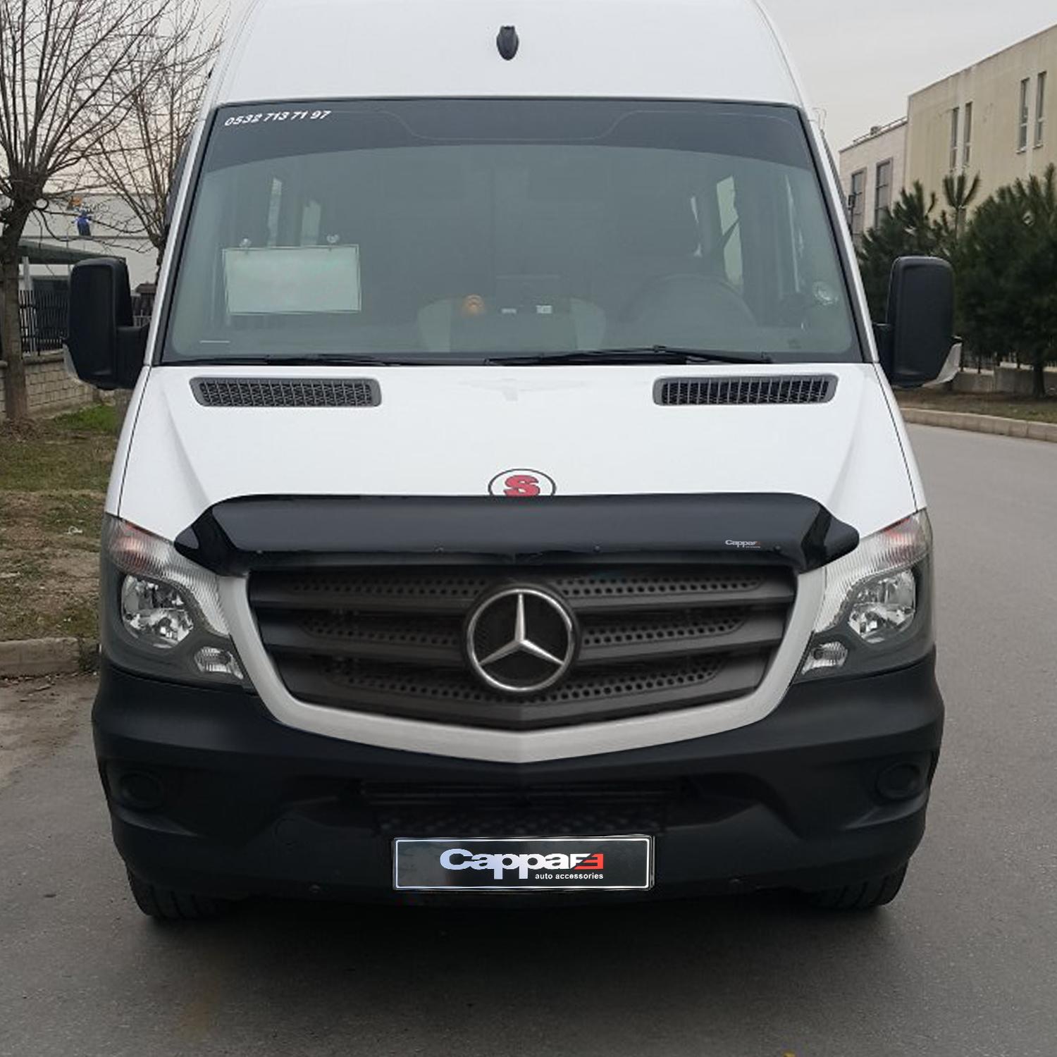 

ДЛЯ Mercedes Benz Sprinter W906 Передній захисний спойлер капота з 2014 по 2017 моделі Передній захист від жуків Дефлектор капота Спортивний