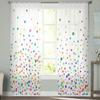 Polka Dots Watercolor Texture Curtain Tulle Decorative Sheer Curtains for Living Room Bedroom Kitchen Hotel Home Window Panels