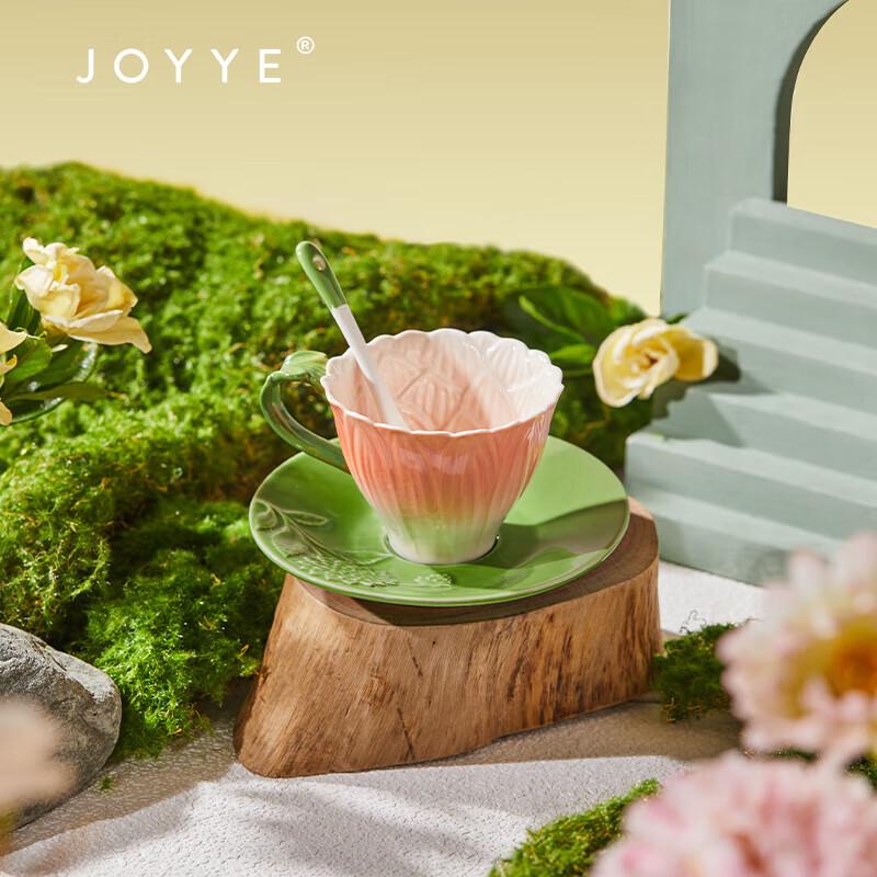 JOYYE Underglaze Ceramic Mug with Spoon and Gift Box