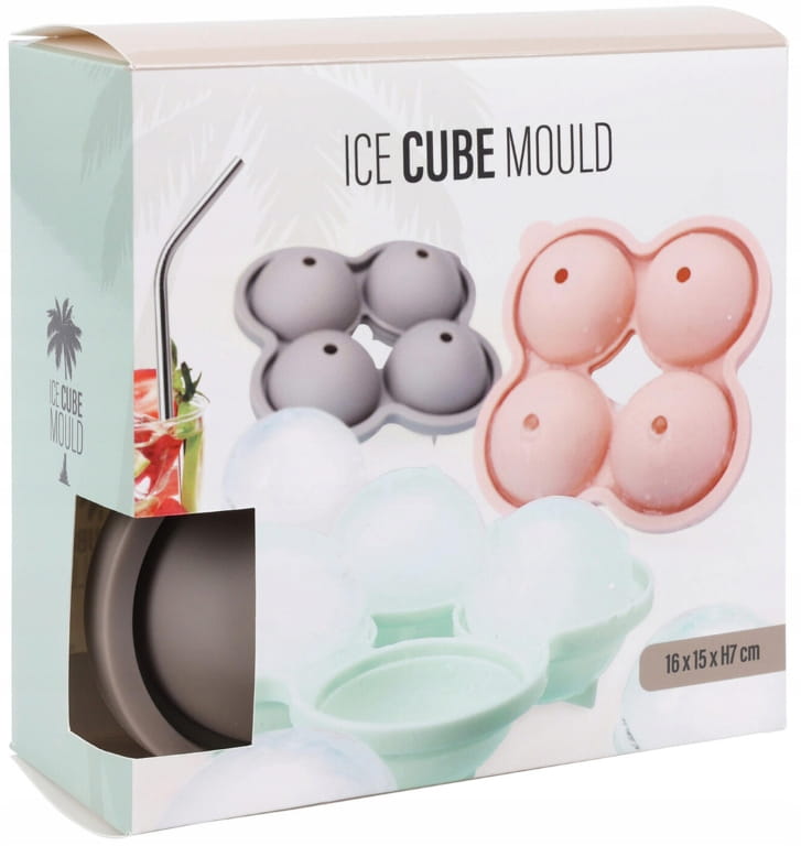 Ice Tray for 4 Balls 7cm Stylish and Functional Cooling of Drinks