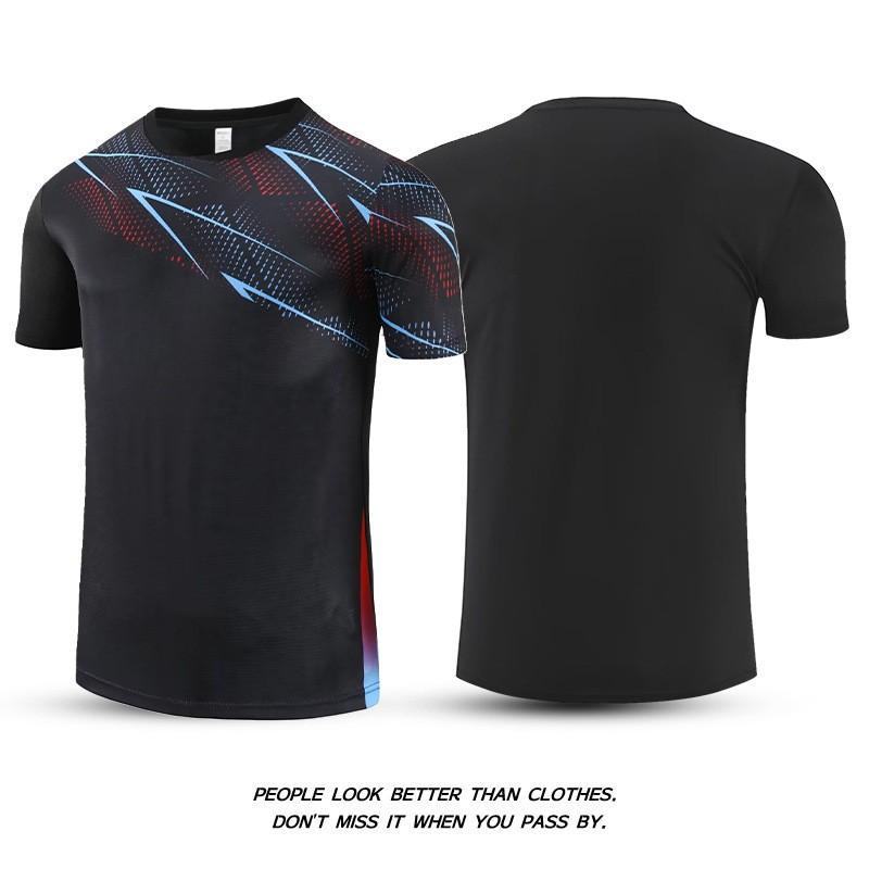 Quick-Dry Badminton Set Men Women Sportswear Training Outfit Striped Gym Running Volleyball Tennis