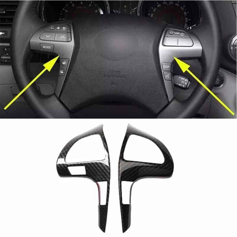 ABS Carbon Fibre Cover Trim 08-2013 Front Steering Wheel For Toyota Highlander
