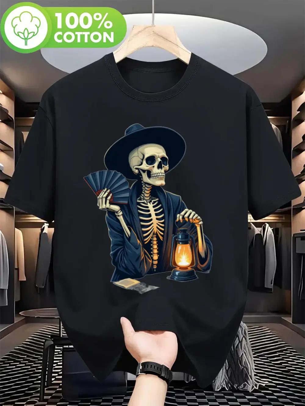 Spanish Bandit Skeleton Flamenco Dancer Graphic T-shirt - Heavyweight Cotton S