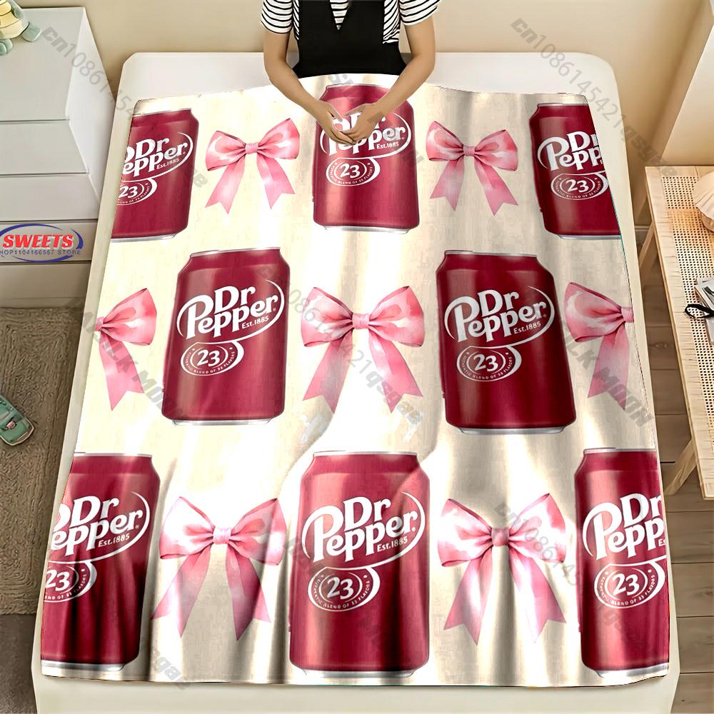 1PC Dr. P-Pepper Blanket 3D Flannel Plush Decorative Bed Blanket - Super Soft, Lightweight, Warm Cozy for Couch Sofa, Home Decor