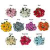 18Heads Mini Poeny Artificial Flower Multicolor Green Leaves Decorative Flower Scene Landscaping Photo Props
