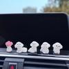 Luminous Cute Puppy Bichon Frise Small Ornaments Car Center Console Lighting Decoration Universal Cars Interior Accessories