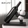 Panda Kick Modern Red Wine Rack: Luxurious Display Shelf & Home Decoration