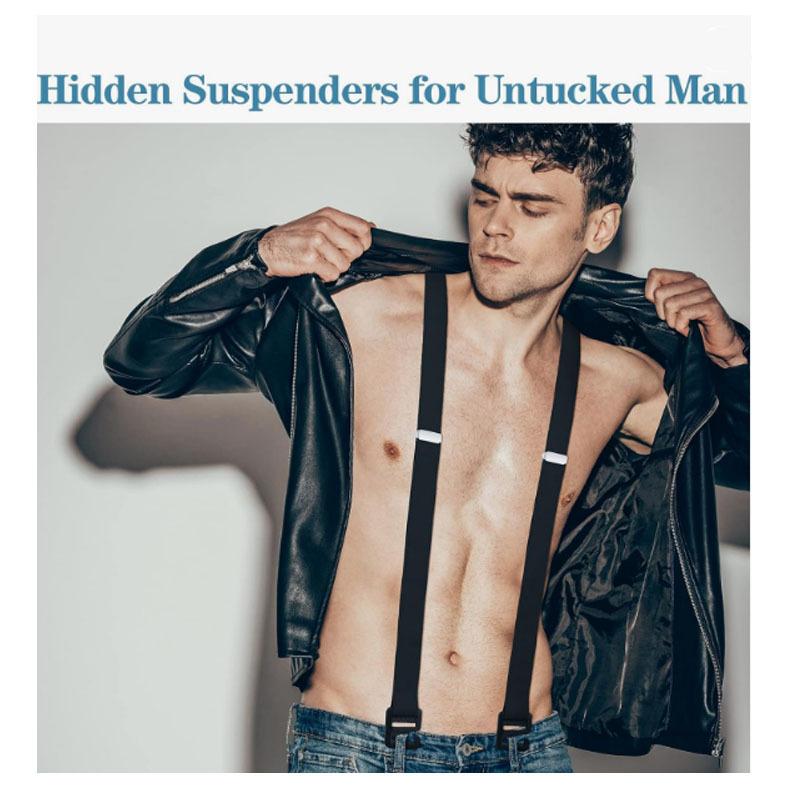 2.5Cm Width Men'S Suspenders  Creative 3 Hooks Suspenders Man Pants Casual Mens Trouser Suspenders  Adjustable Brace