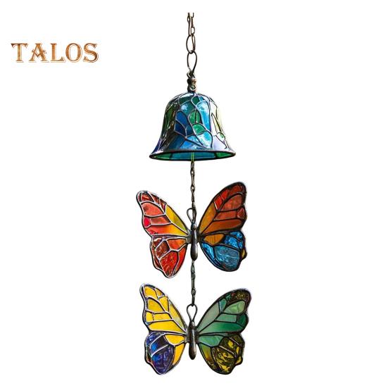 

Метелик вітер дзвін металевий вітраж вітер дзвін підвісний декор для внутрішнього та зовнішнього саду патіо ганок домашнього декору D