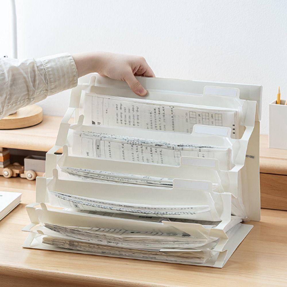 Portable Wall Hanging File Organizers A4 With Handle Expanding File Folder Wear Resistant Multi Layer Expandable Documents Case