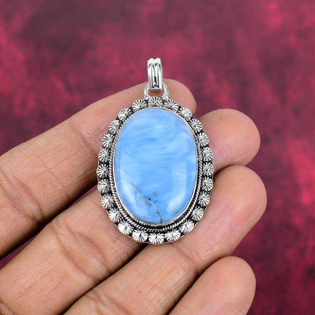Owyhee Opal Pendant, 925 Solid Sterling Silver Jewelry, Gemstone Pendant, Gift For Her Handmade Dainty Jewelry