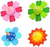 4 PCS Wooden Spinning Tops Toy Colorful Flower Design Hand Spun Tops for Kids Birthday Party Games Hand Eye Coordination Training Toy