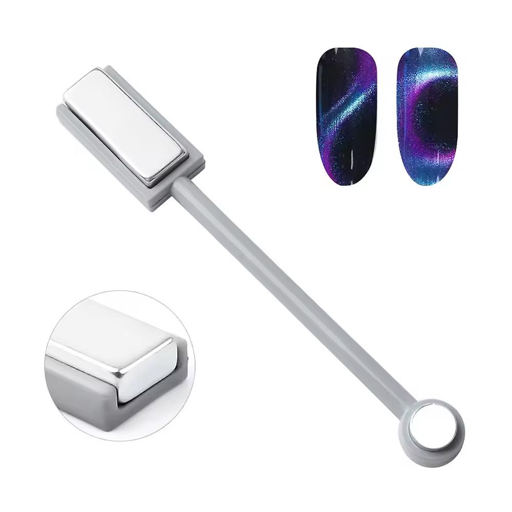 

YIKOOLIN 1/5шт магнит для ногтей кошачий глаз магнитный инструмент двухсторонний набор магнитных палочек для дизайна ногтей магнитная палочка сильный магнит серебряный