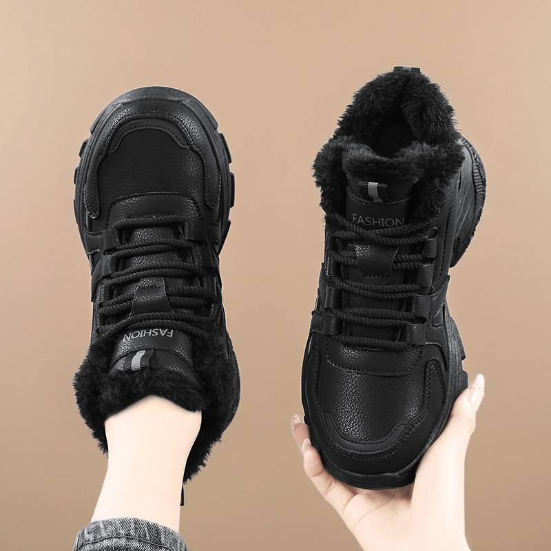 TUINANLE Šilti žieminiai sportbačiai moterims, kasdieniai sportiniai batai, riedlenčių treniruokliai, pliušinis komfortas, sniego batai
