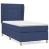 3128491 vidaXL Lit à sommier tapissier avec matelas Bleu 90x190 cm Tissu