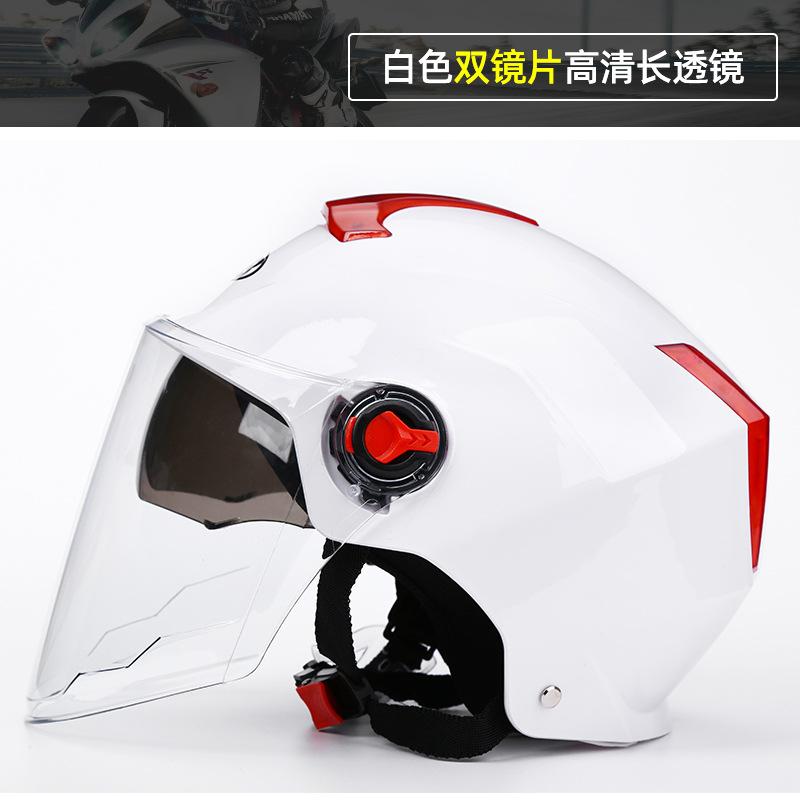 [Custom] Summer Half Helmet for Electric Vehicle & Motorcycle Adult Dual-Lens Safety Sun Protection