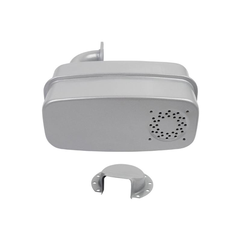 Silencieux d'échappement Select-Model avec montage en position d'origine, Pièce de rechange en fer pour 107S D105 D110 E100 E110 107S X126 Service d'équipement d'extérieur