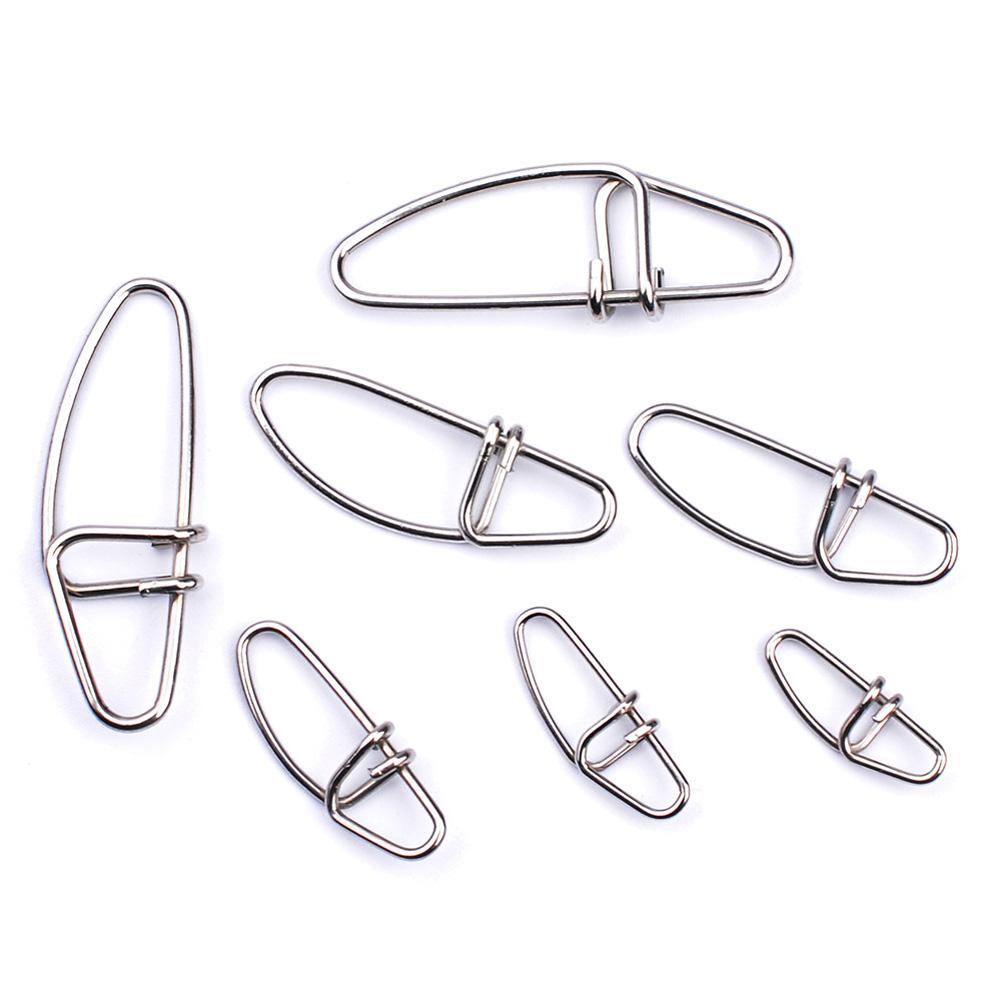100PCS/Set Stainless Steel Fishing Pin Cross Lock Buckle Lure Bait Pin