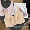 Cloud Lifting Underwear Women's Jelly Strip Soft Support Traceless Ice Silk Cool Feeling Fixed Cup Gathering Versatile Beauty Back Wrap Chest