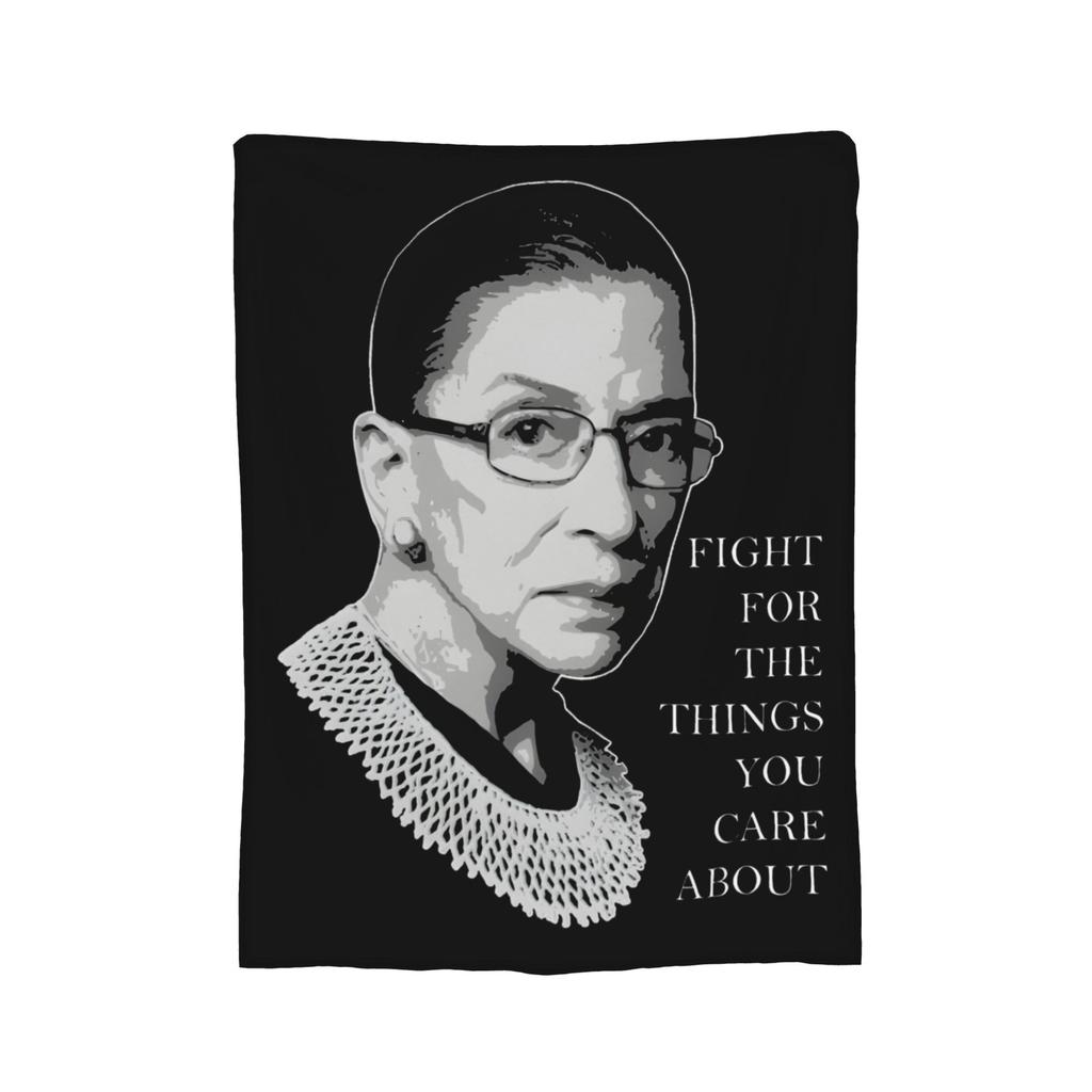 Rest in Power Ruth Bader Ginsburg Blankets Flannel Textile Decor Portable Super Warm Throw Blanket for Home Office Quilt