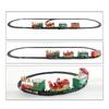 Electric Train Set Safe Realistic Railway Train Christmas Battery-Powered Santa Claus Train Toys Ornaments for Kids Gift
