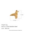 MamacitaSlay 316L Stainless Steel Flower Bird Charms 18K Gold Plated Waterproof Jewelry Making Pendant For Necklace Bracelet DIY