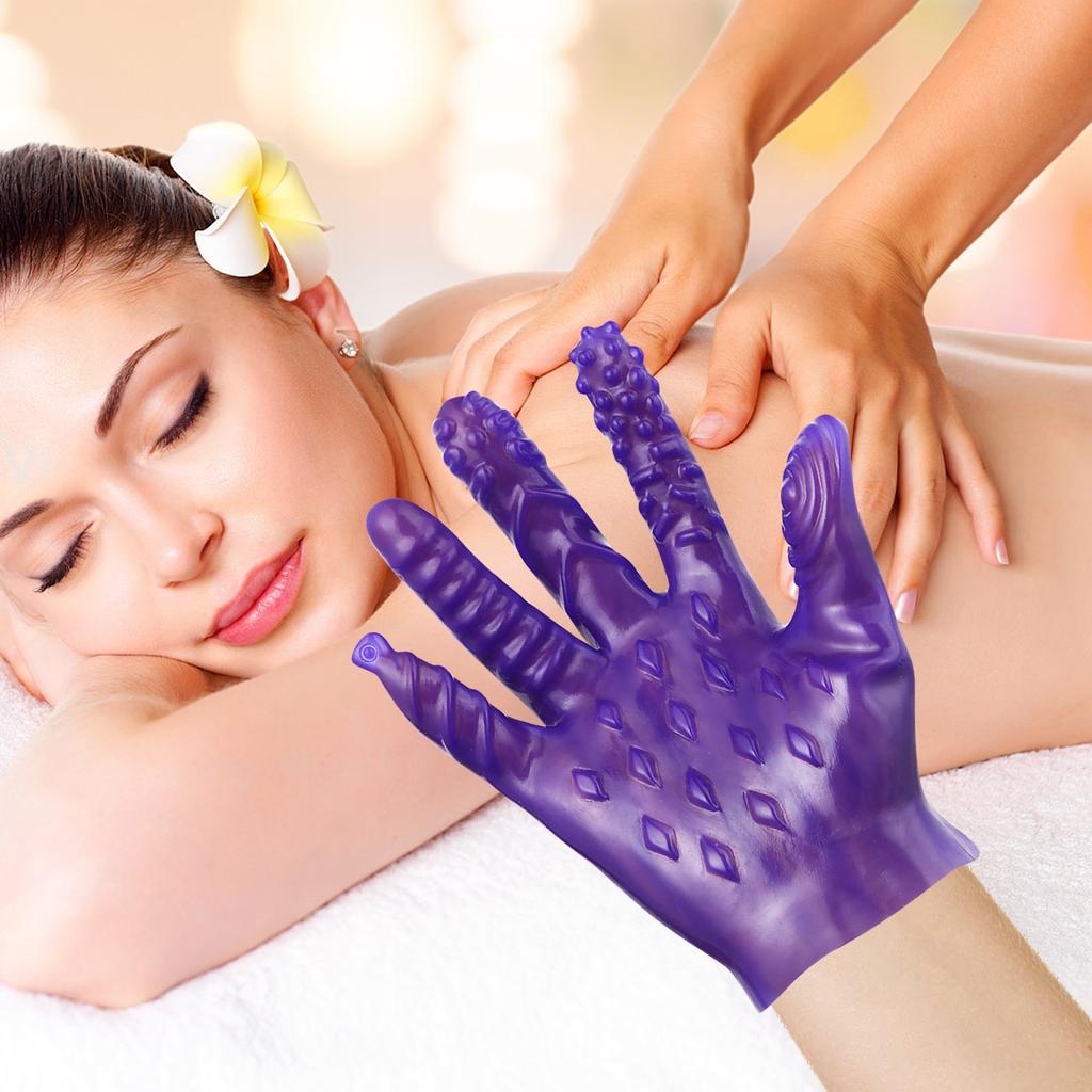 Textured Massage Glove, Finger Covers For Erotic Massage Of The Clitoris & Vaginal And Fisting
