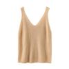 Women's Cashmere Spaghetti Strap Tank: Slimming, Sleeveless, Versatile Knit with Trendy Back for Autumn and Winter