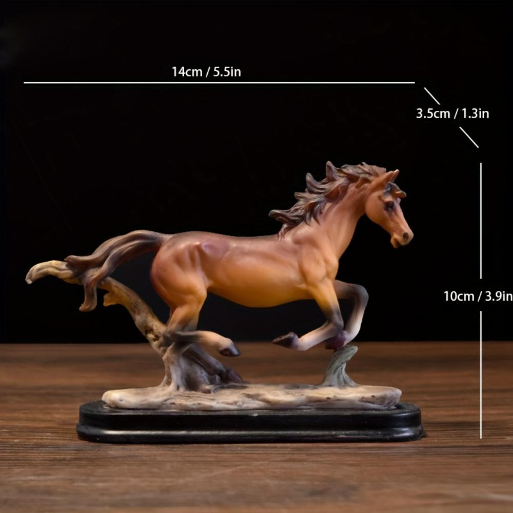 Statua Ornamento Cavallo in Resina Moderna Creativa, Scultura Animale Simulazione, Decorazione per la Casa per Soggiorno Ufficio, Regalo per Laurea Vacanze per Amici